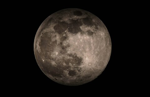 Full Moon Against Black Sky