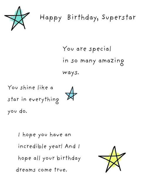 Happy Birthday Superstar Greeting Card