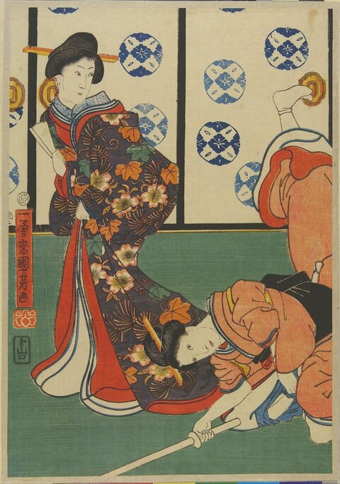 Japanese Ukiyo-e Women Daily Scene