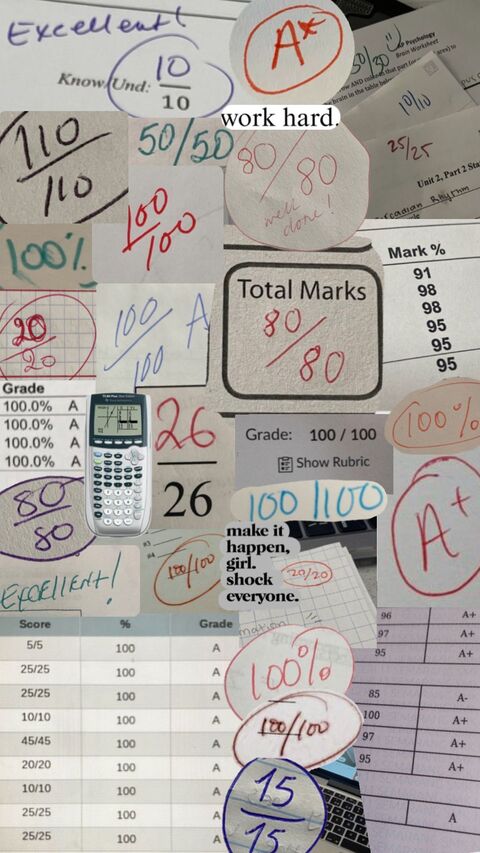 Collage of Perfect Academic Grades