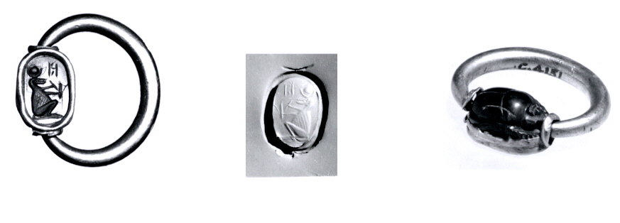 Ancient Egyptian Scarab Silver Ring