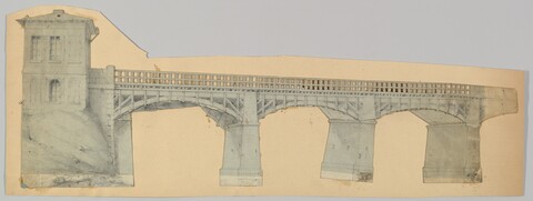 Architectural Sketch of Stone Arch Bridge