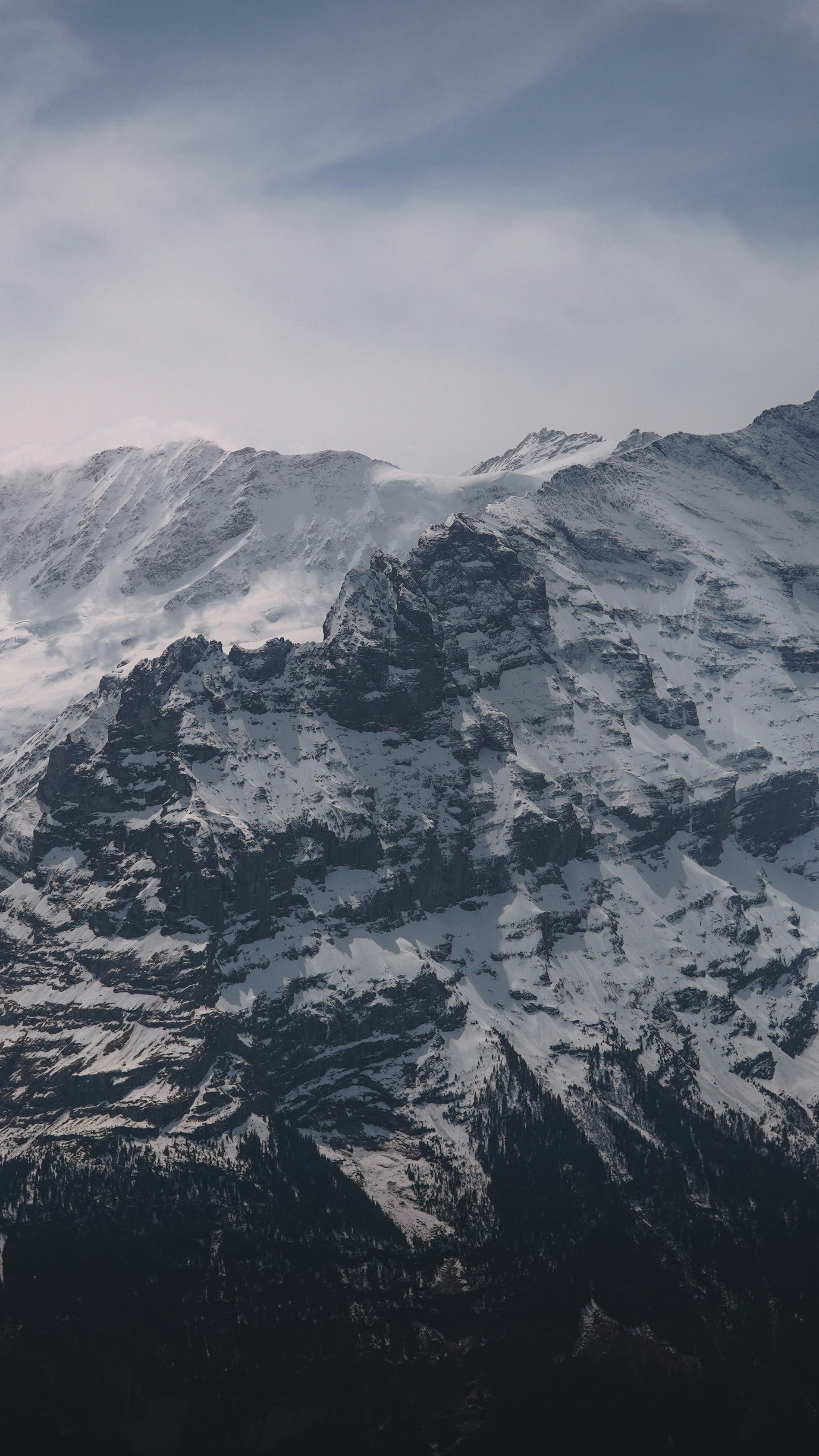 Snow Covered Mountain Range