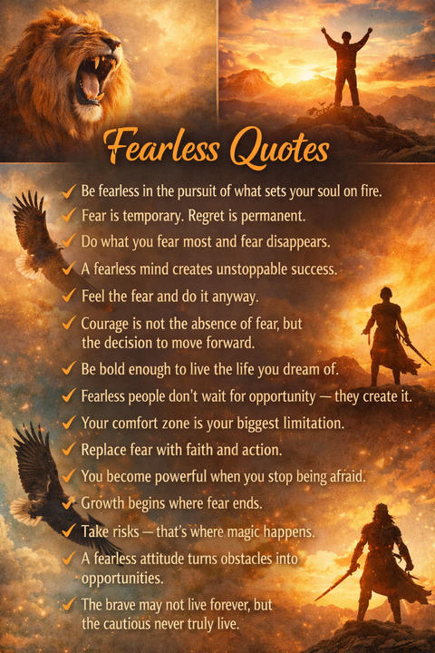 Collection of Fearless Quotes