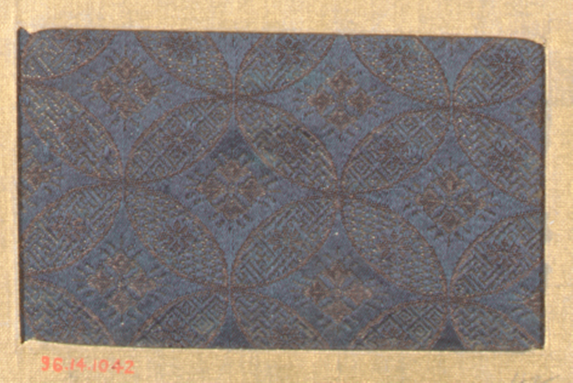 Blue Traditional Patterned Fabric Sample