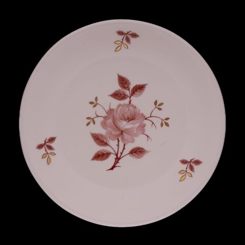 Vintage Rose Patterned Porcelain Plate
