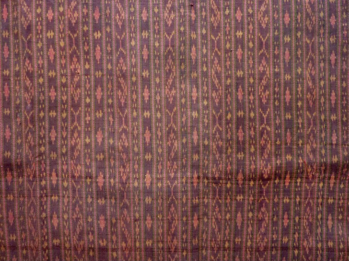 Vintage Purple Geometric Patterned Fabric