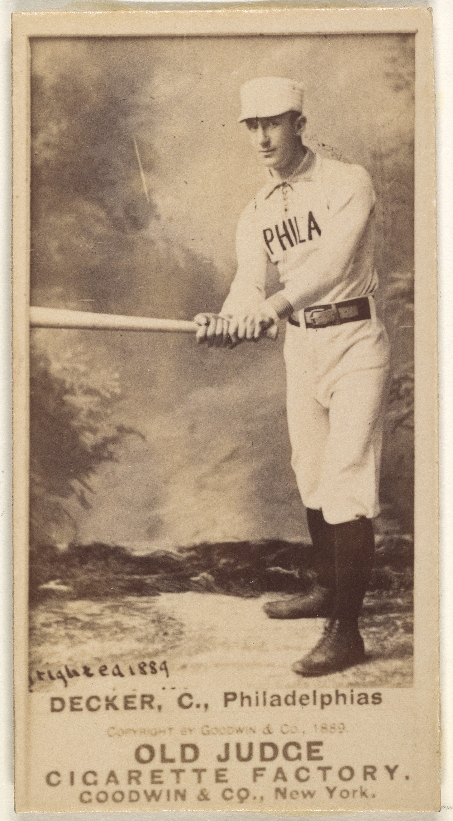 1889 Old Judge Baseball Cigarette Card