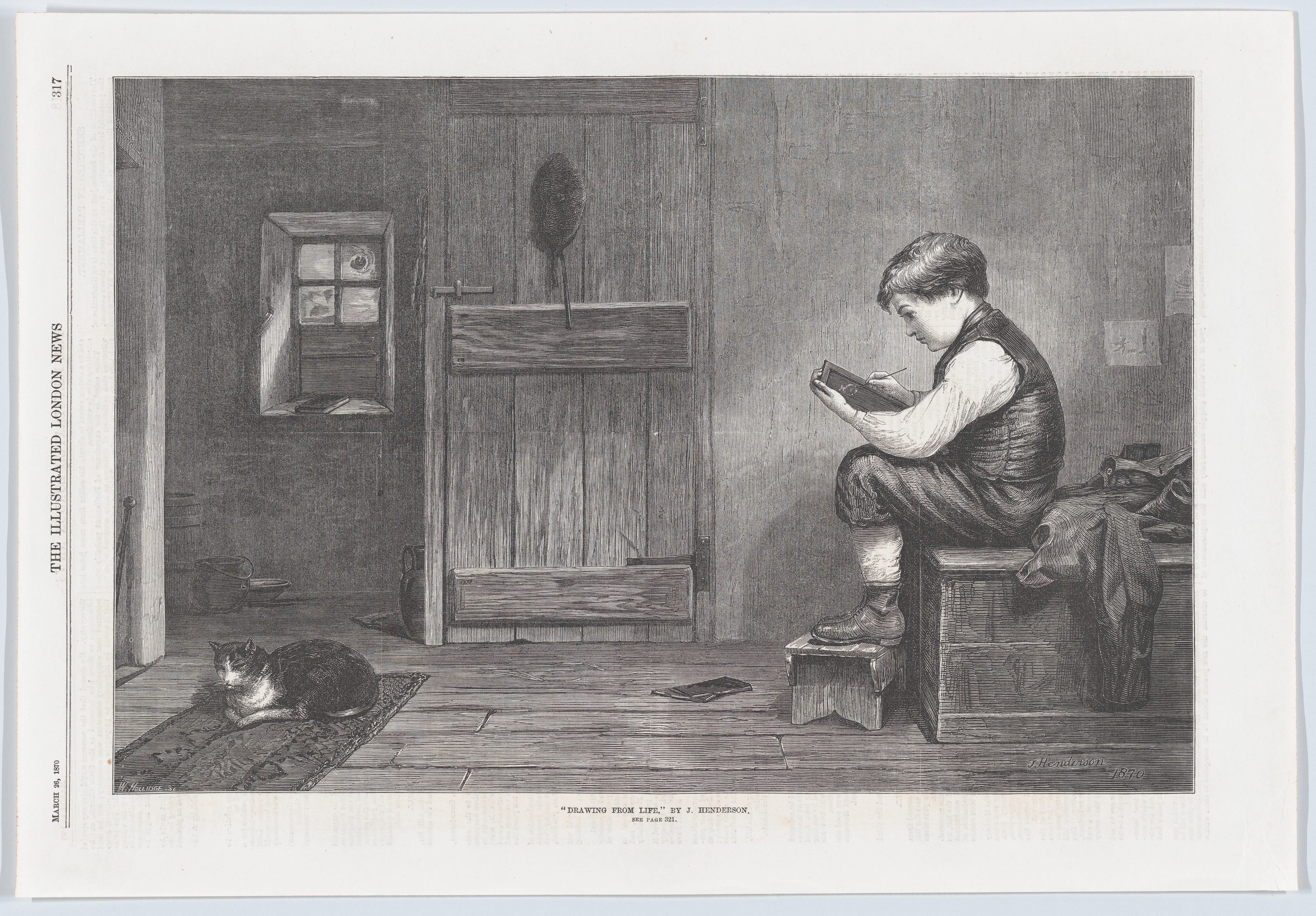 Boy Drawing from Life