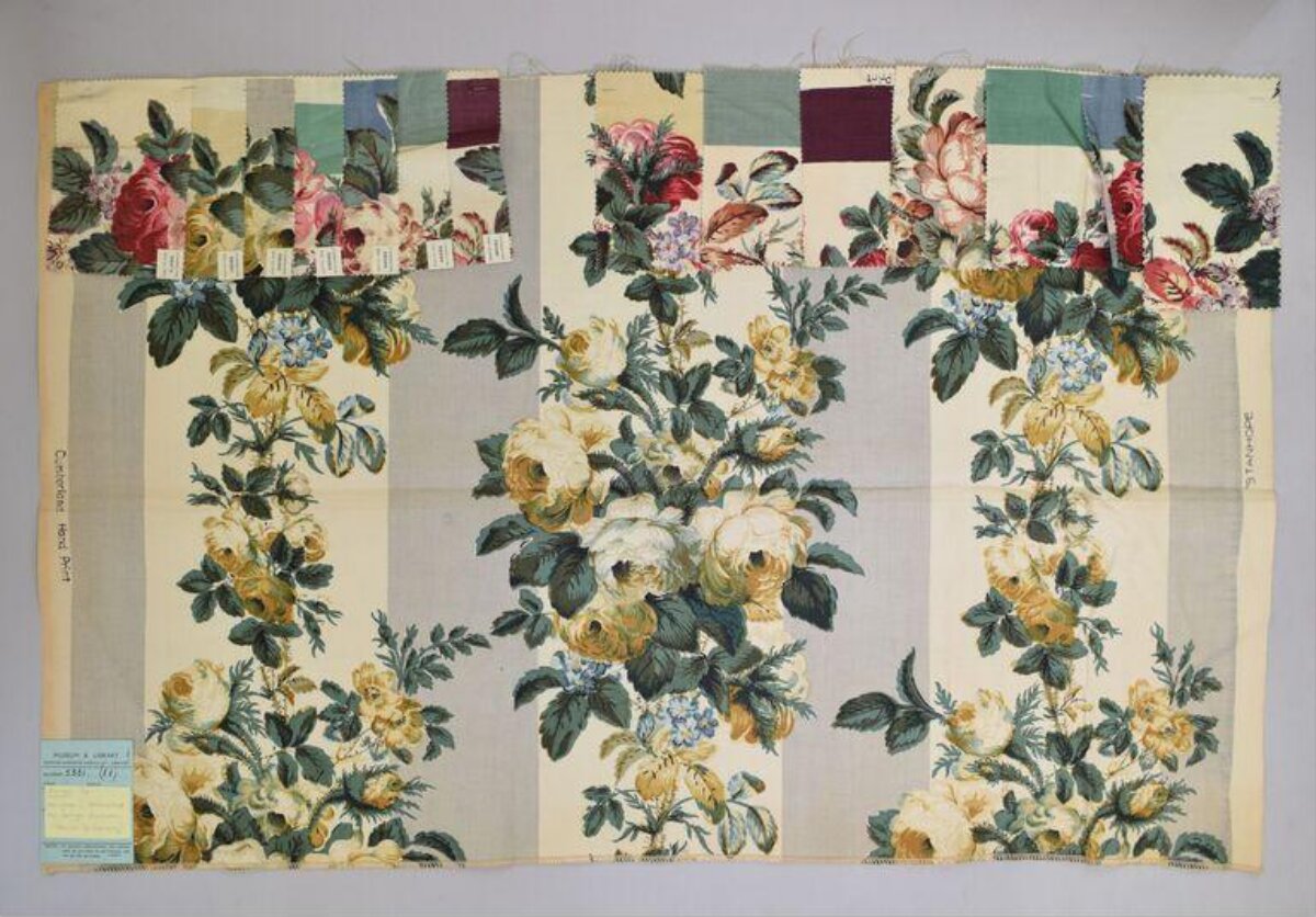 Vintage Floral Textile Sample Board