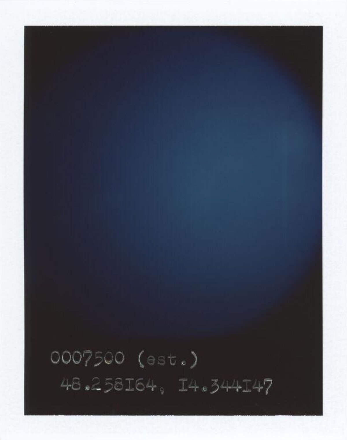 Handwritten Coordinates Polaroid Artwork