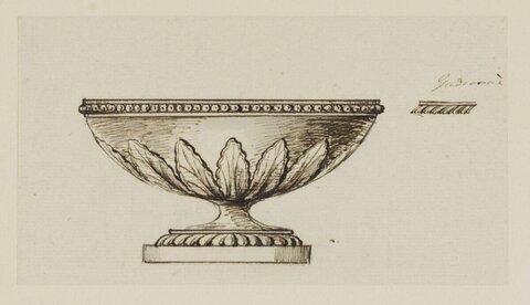 Ink Sketch of Classical Decorative Bowl