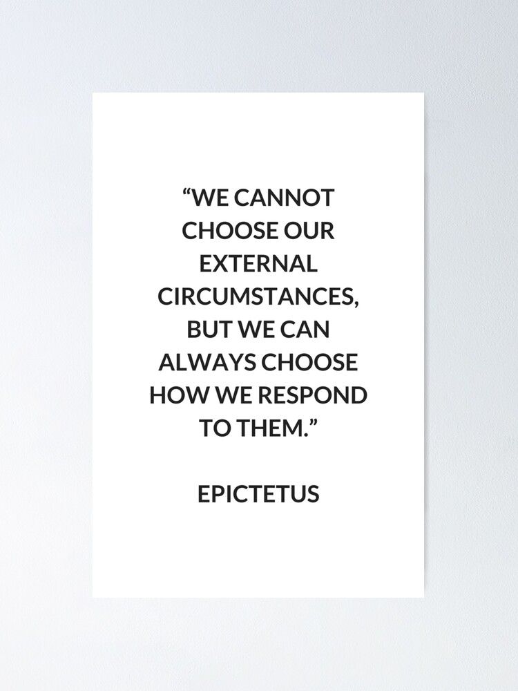 Epictetus Stoic Quote Poster