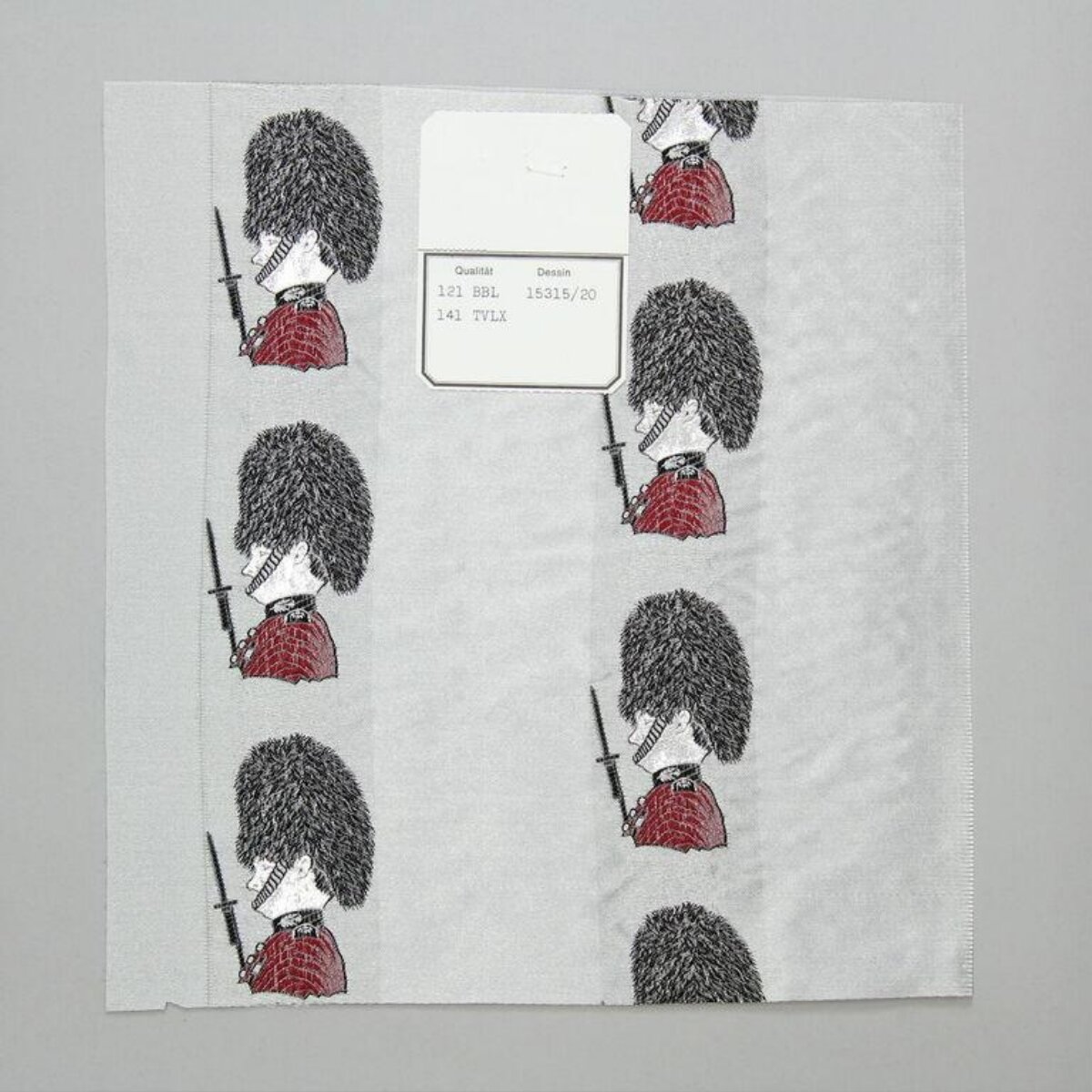 British Guard Print Fabric Sample