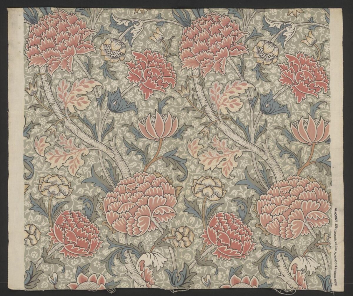 Pink Peony Vintage Textile Pattern
