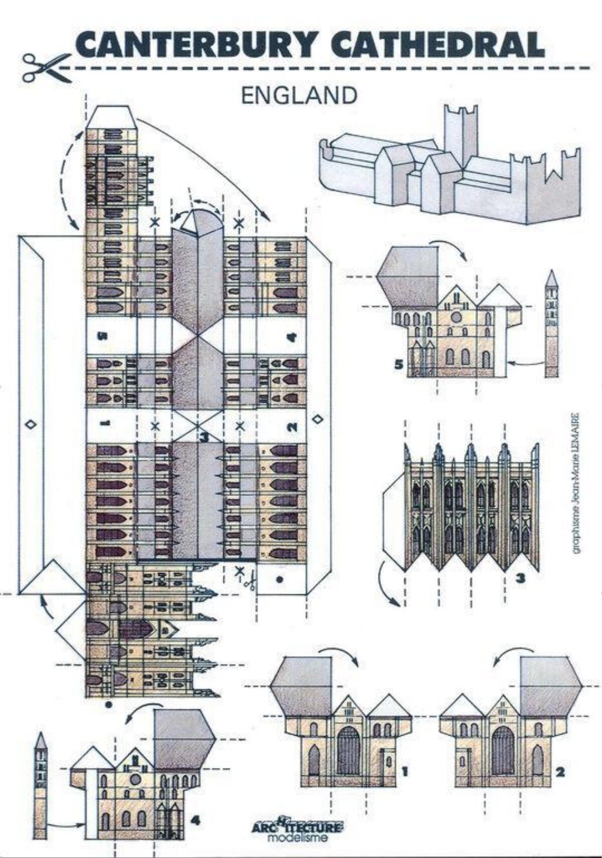 Canterbury Cathedral Paper Craft Template