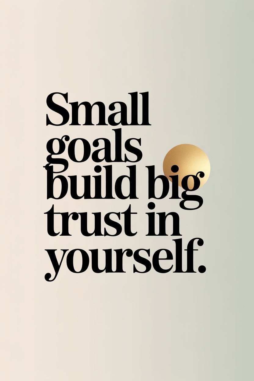 Small Goals Build Big Trust In Yourself