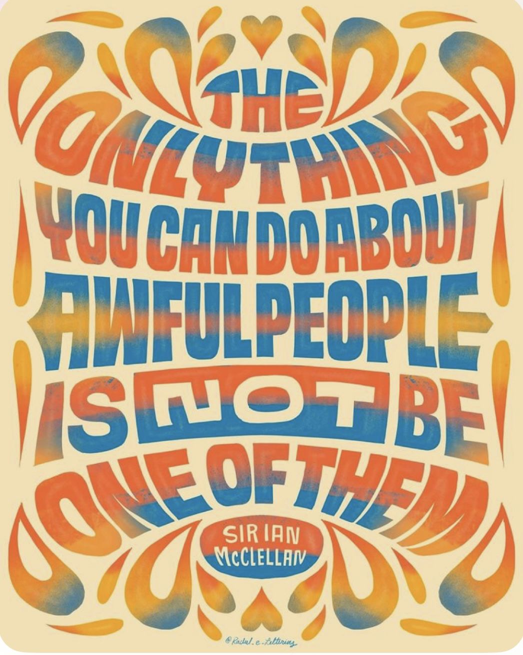 Awful People Quote Typography Poster