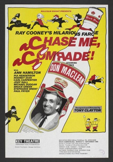 1985 Chase Me Comrade Theatre Poster