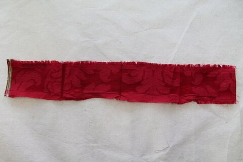 Red Patterned Fabric Strip