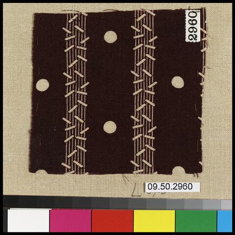 Vintage Brown Patterned Textile Swatch