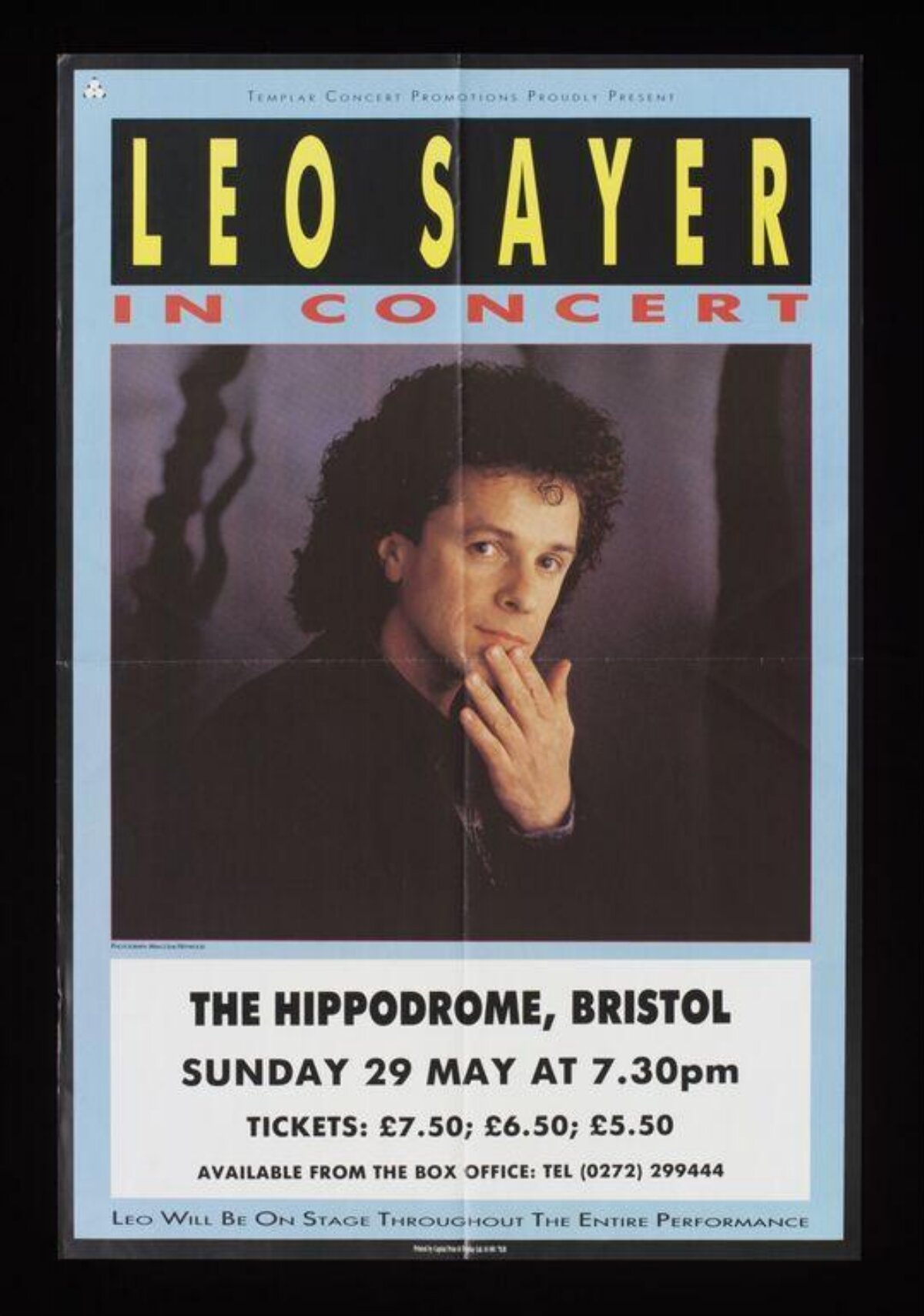 Leo Sayer Bristol Concert Poster
