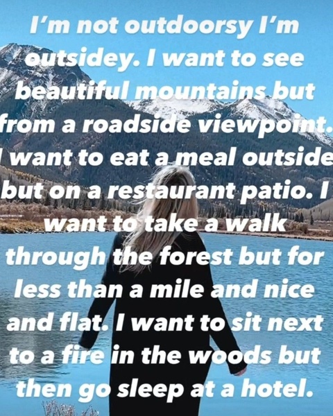 Funny Outsidey Meme with Scenic View