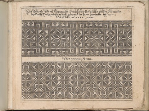 Early German Embroidery Pattern Page