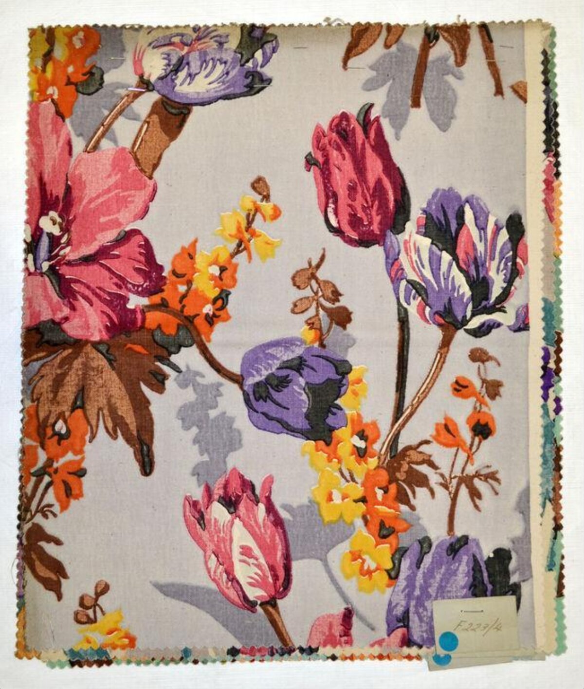 Vintage Floral Printed Fabric Swatch