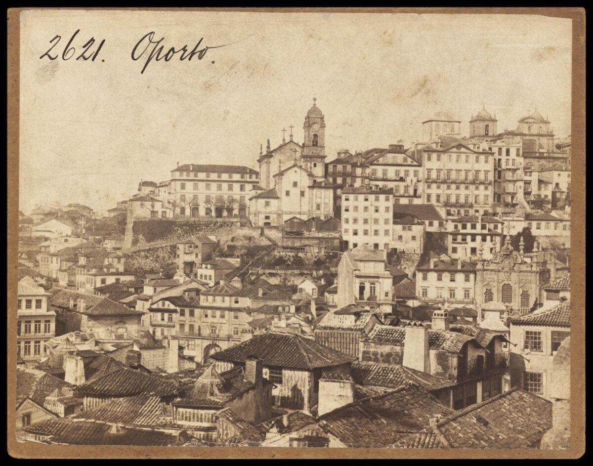 Vintage Hillside View of Oporto