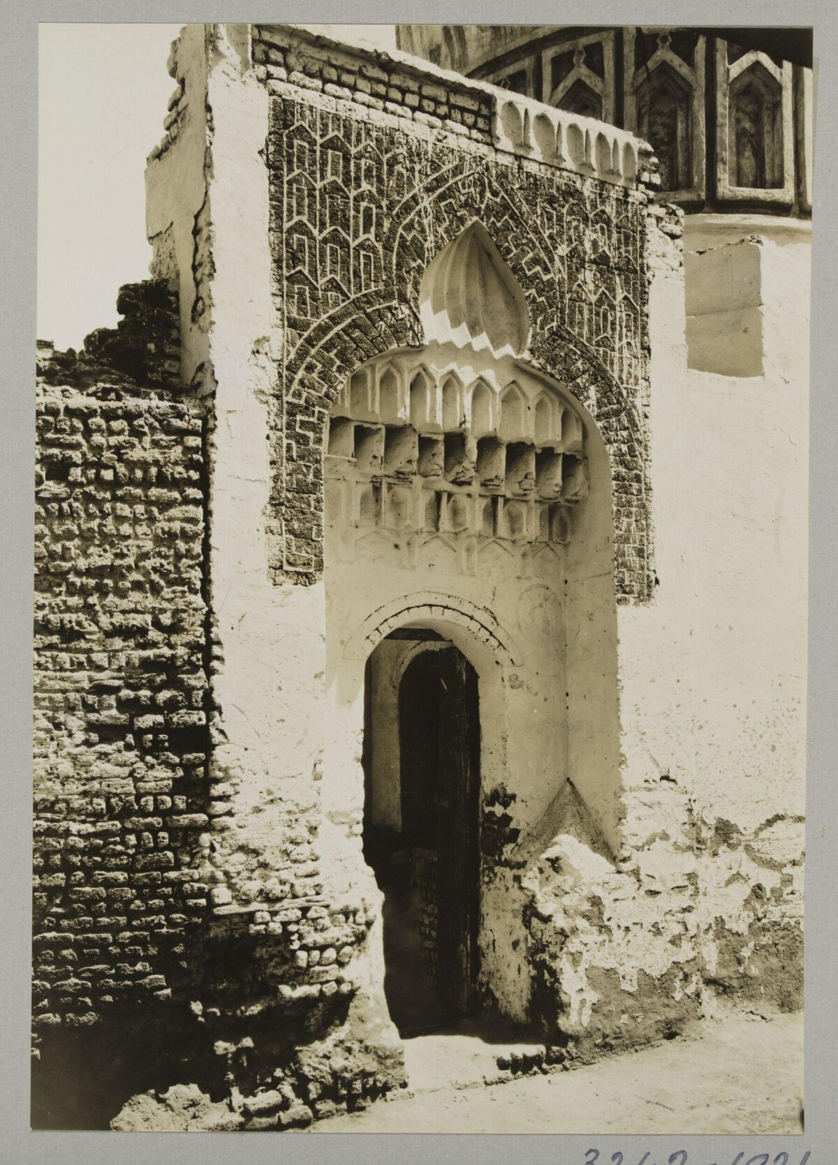 Ancient Ornate Brick Gate Ruin