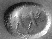 Engraved Oval Ancient Seal Stone