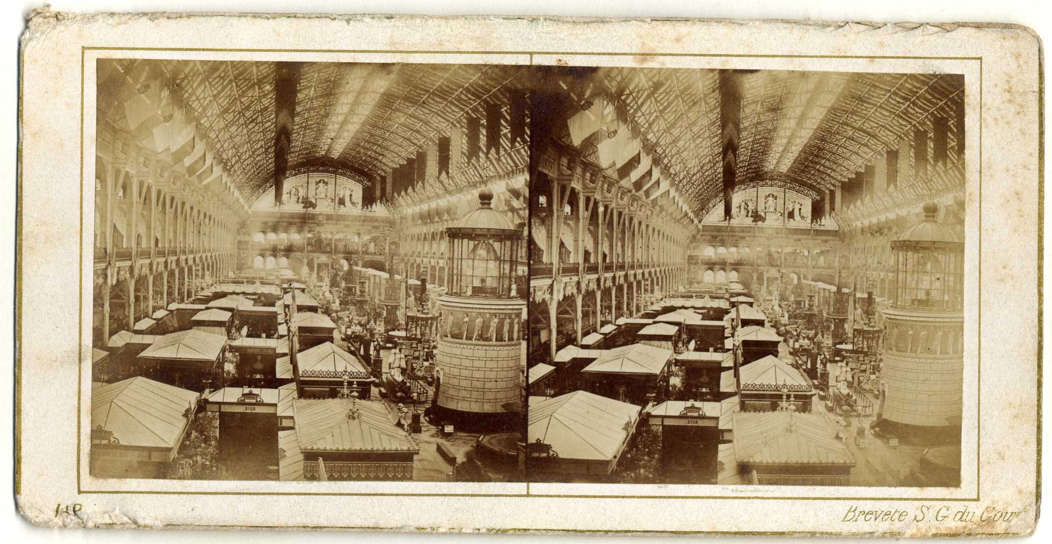 Vintage Exhibition Hall Stereoview