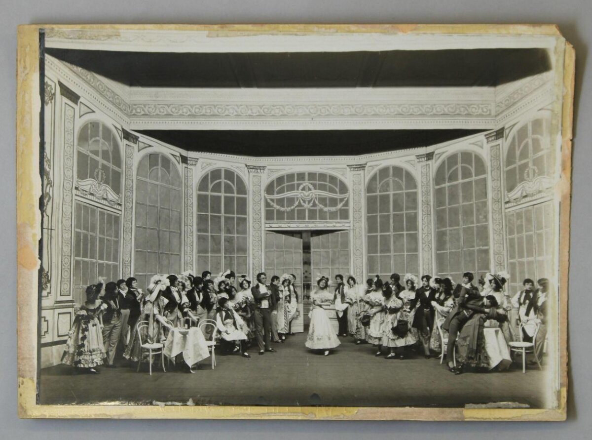 Vintage Stage Play Performance Scene