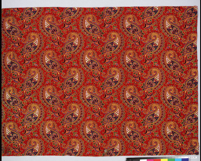 Red Paisley Printed Textile