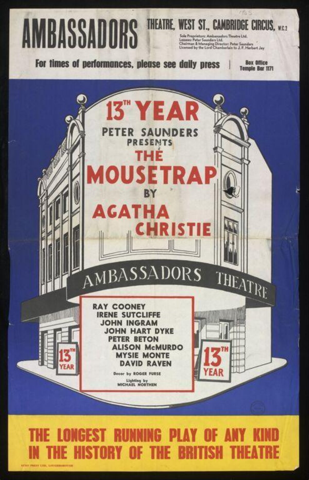 Vintage The Mousetrap Play Poster
