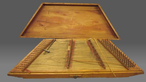 Open Antique Wooden Calculation Board