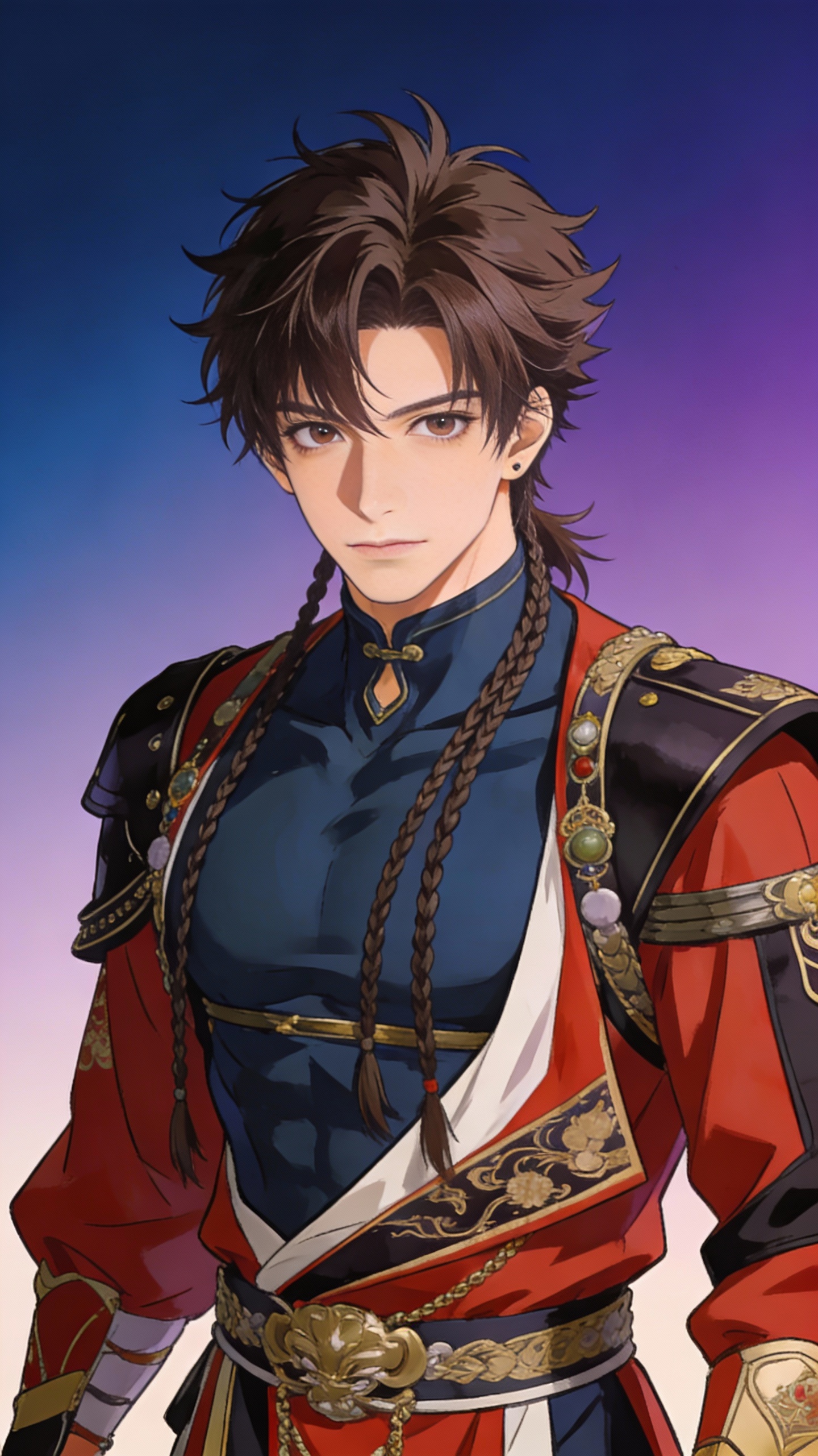 Anime Fantasy Male Warrior Portrait