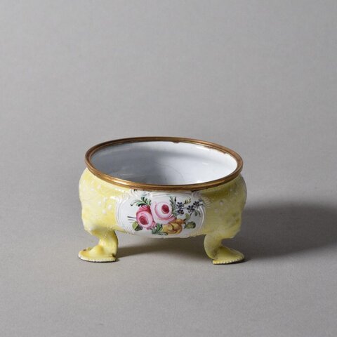 Painted Enamel Three-legged Antique Bowl
