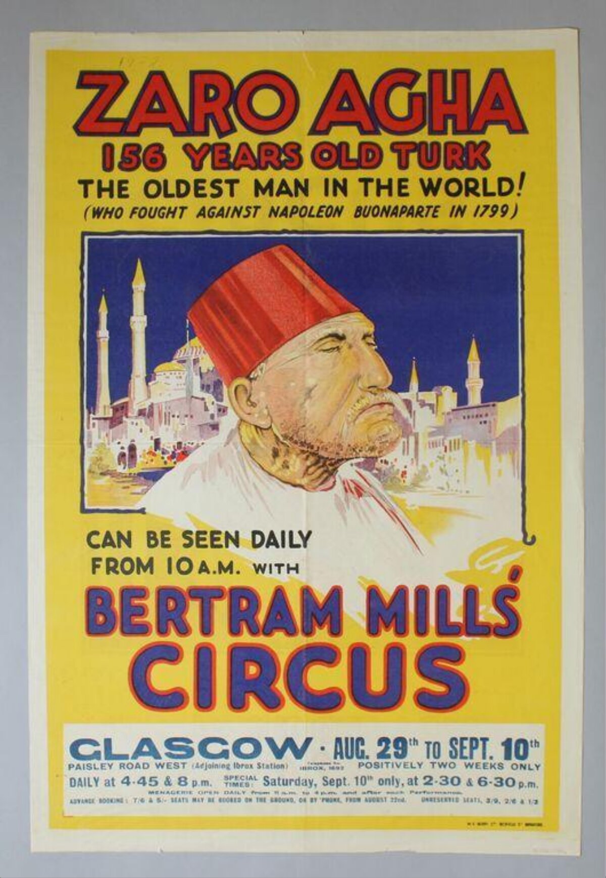 Zaro Aga Bertram Mills Circus Poster