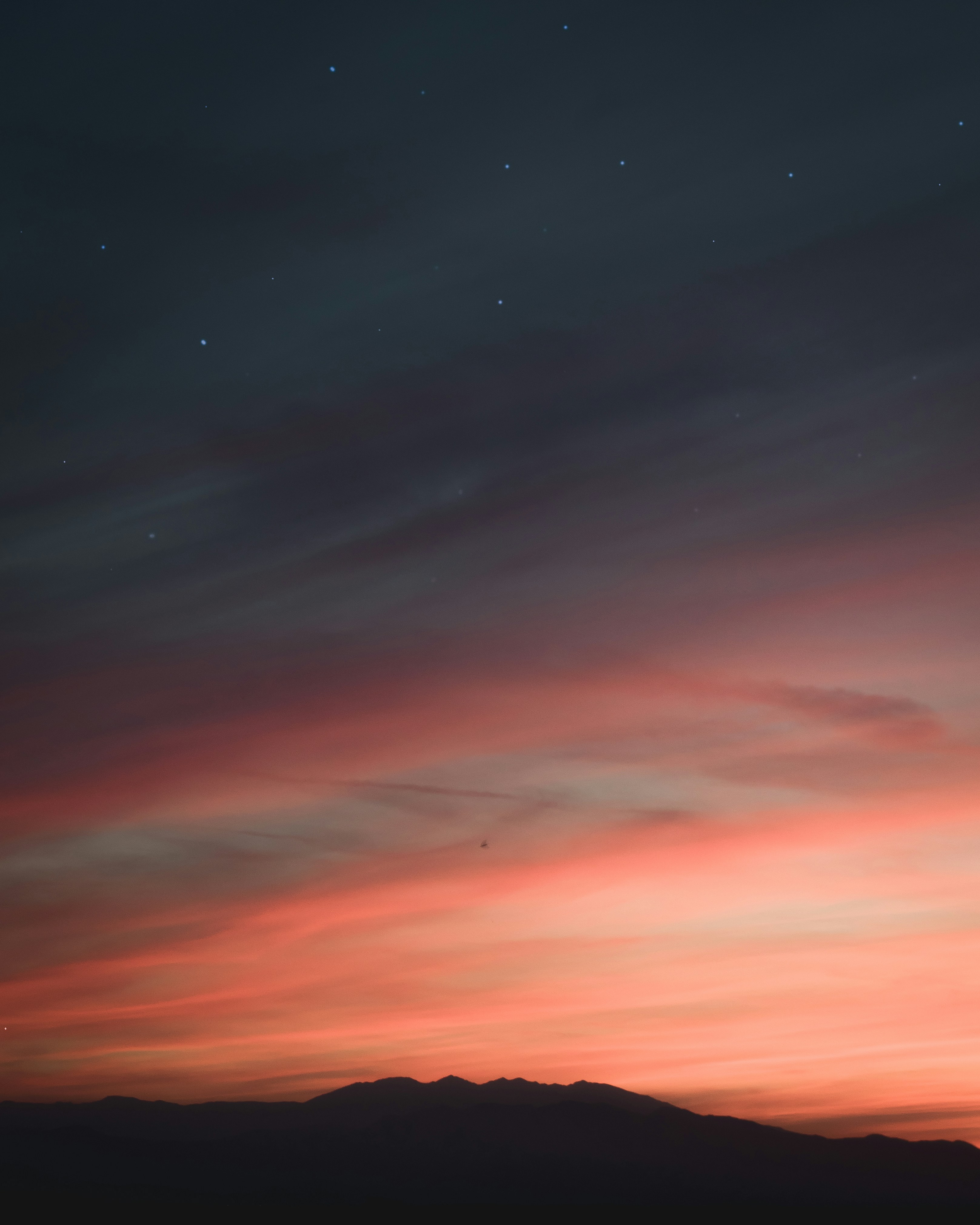Twilight Sky over Mountain Range