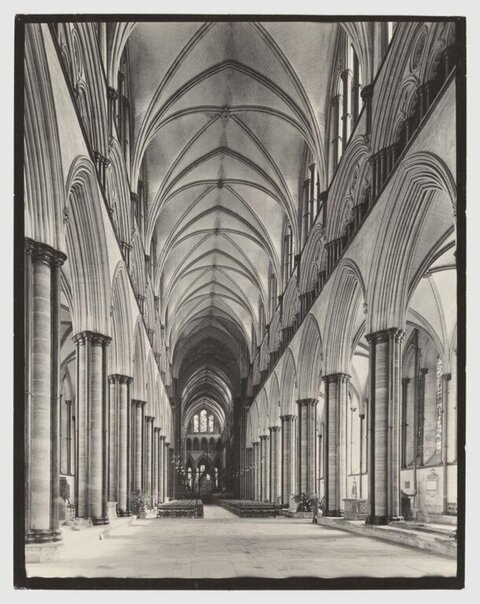 Gothic Cathedral Nave Interior