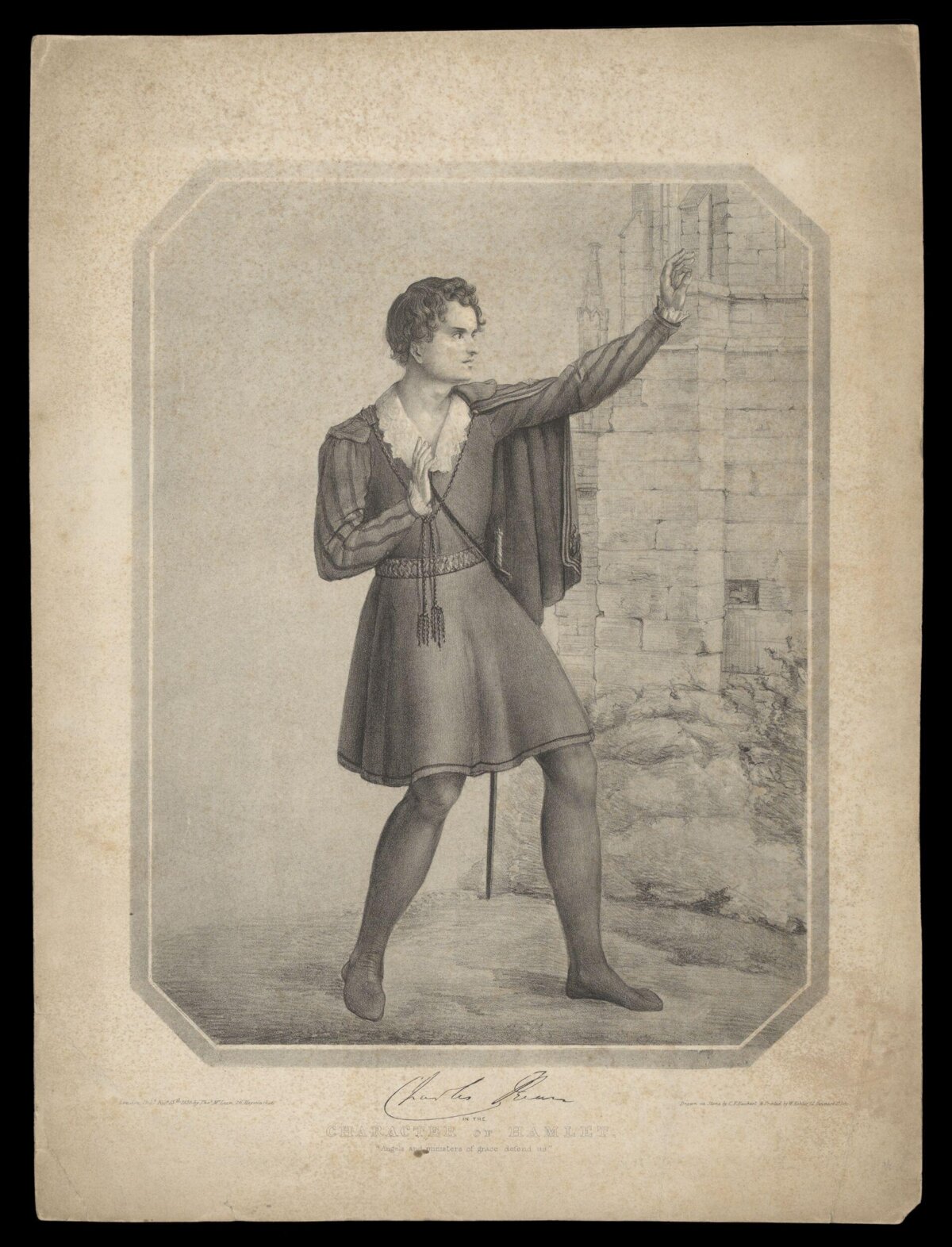 Portrait of Charles Kean as Hamlet