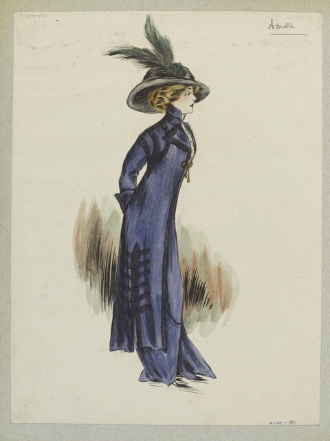 Early 1900s Women's Fashion Sketch