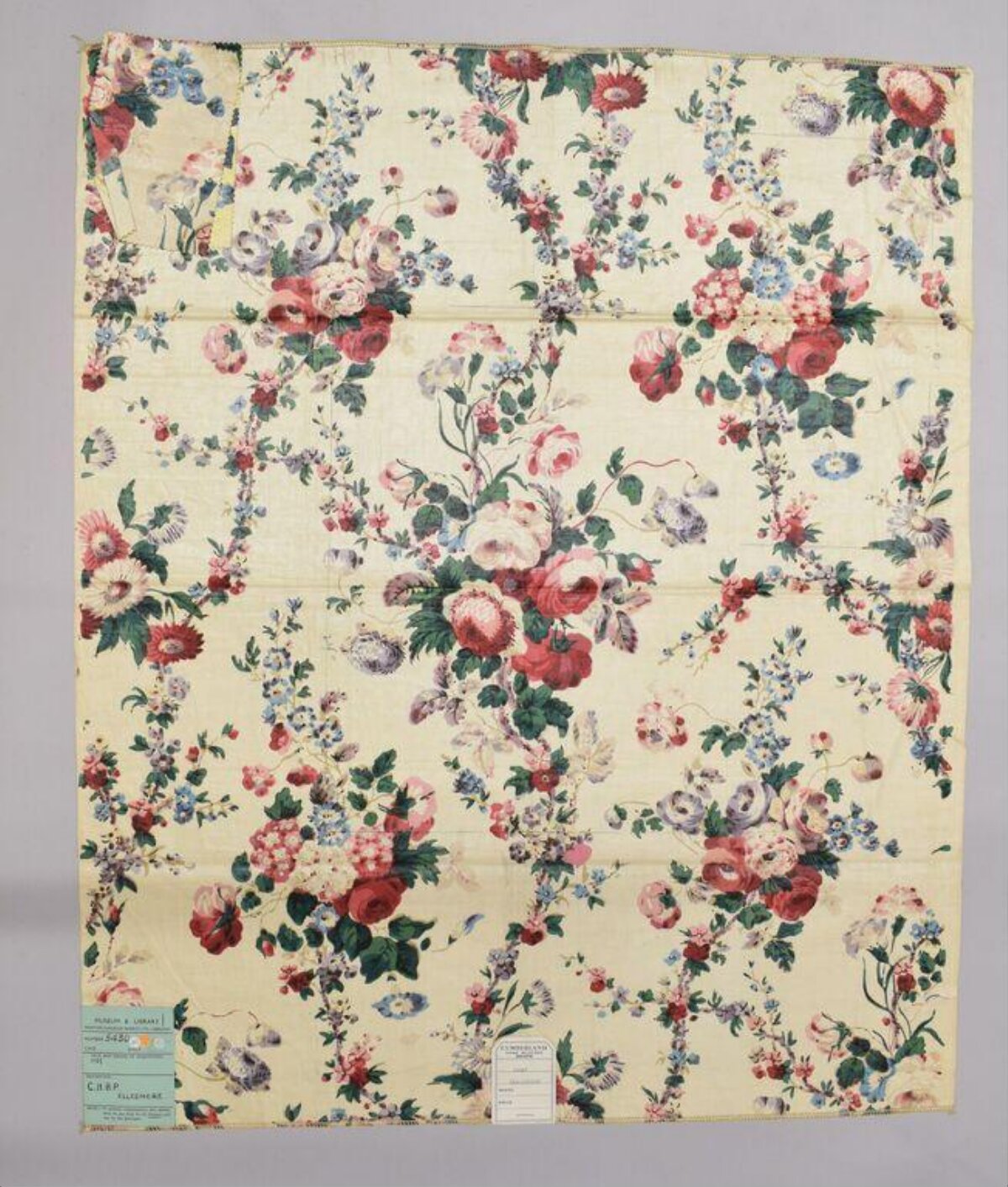 Vintage Floral Printed Fabric Sample