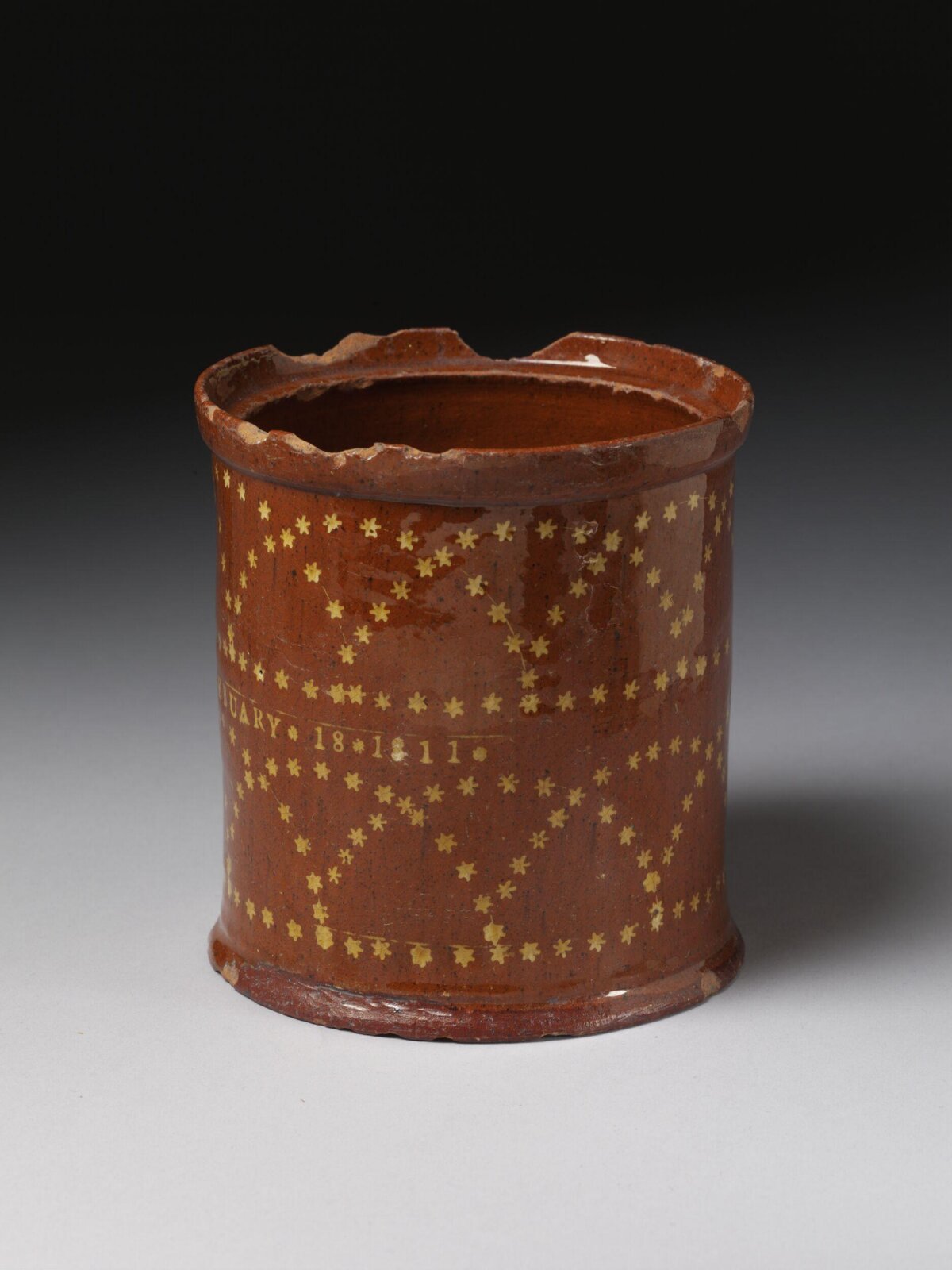 1811 Dated Decorated Earthenware Mug