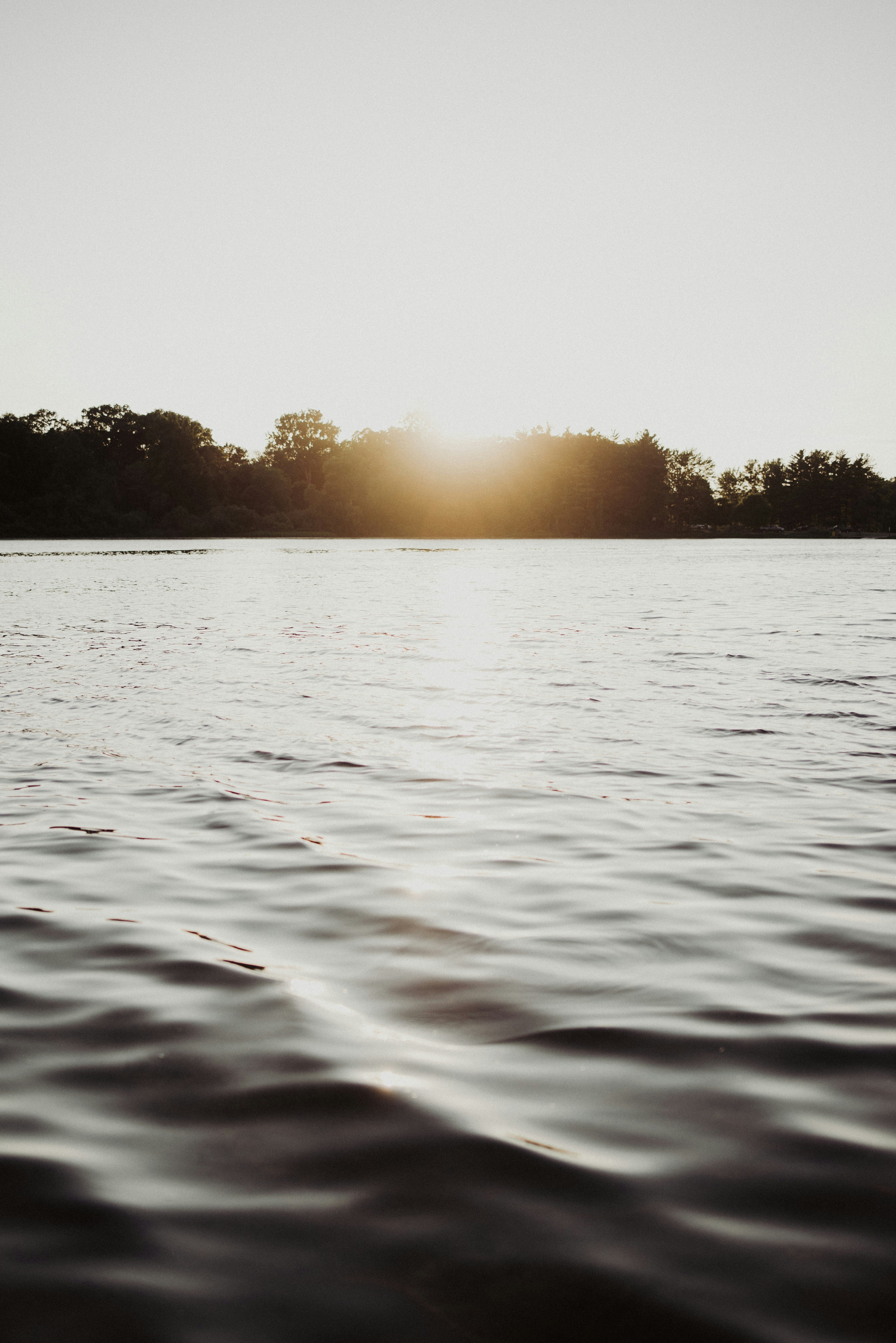 Sunset Over Calm Lake