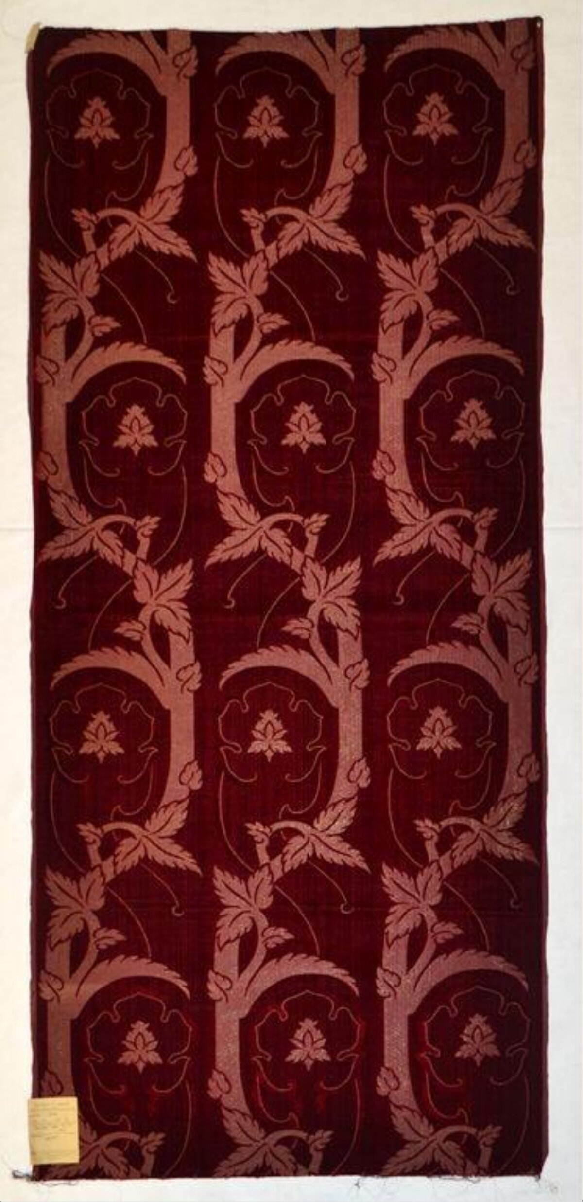 Vintage Red Damask Pattern Textile