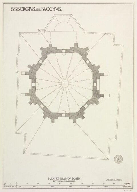 SS Sergius and Bacchus Dome Base Plan
