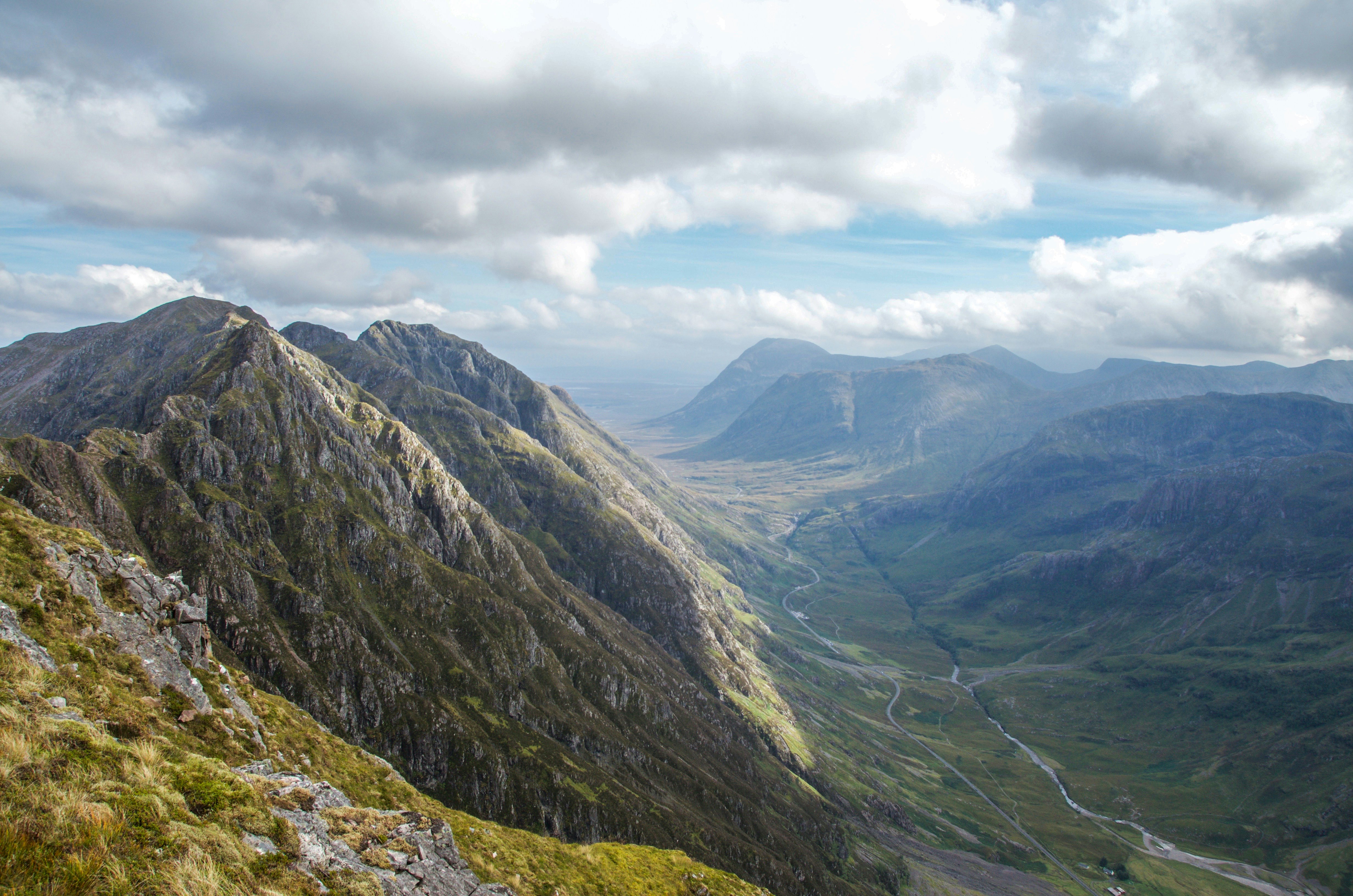 Overlooking Mountain Valley Landscape